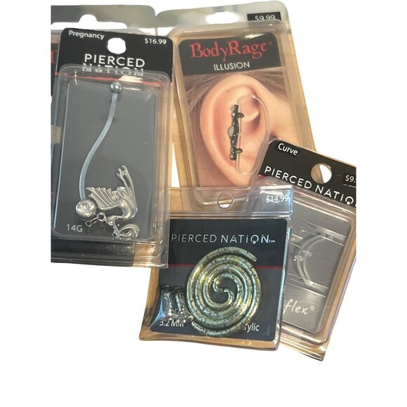 Lot of 18 Body Jewelry Items Body Rage Pierced Nation Pregnancy Belly Button NEW - Picture 5 of 5